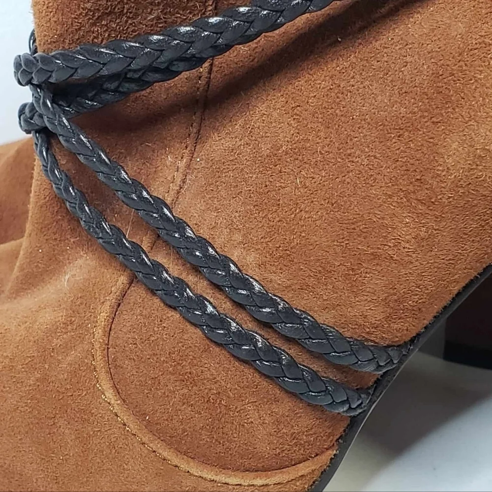 Aquazzura POPPY DELEVINGNE X  Moonshine Ankle Boots SZ 37 ITALY NEW - Picture 10 of 16